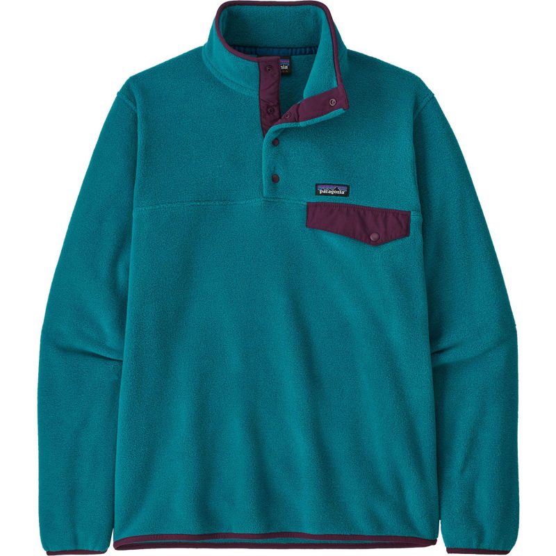 Patagonia Men's Lightweight Synchilla Snap-T Pullover Top in Belay Blue front