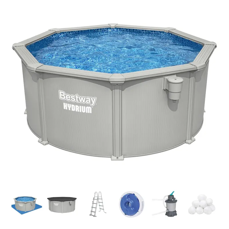 10-Foot Round Hydrium Steel Above-Ground Pool Kit