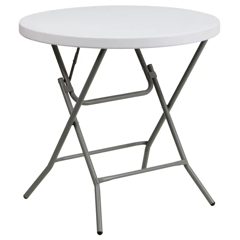 2.63-Foot Round Lightweight Plastic Folding Table
