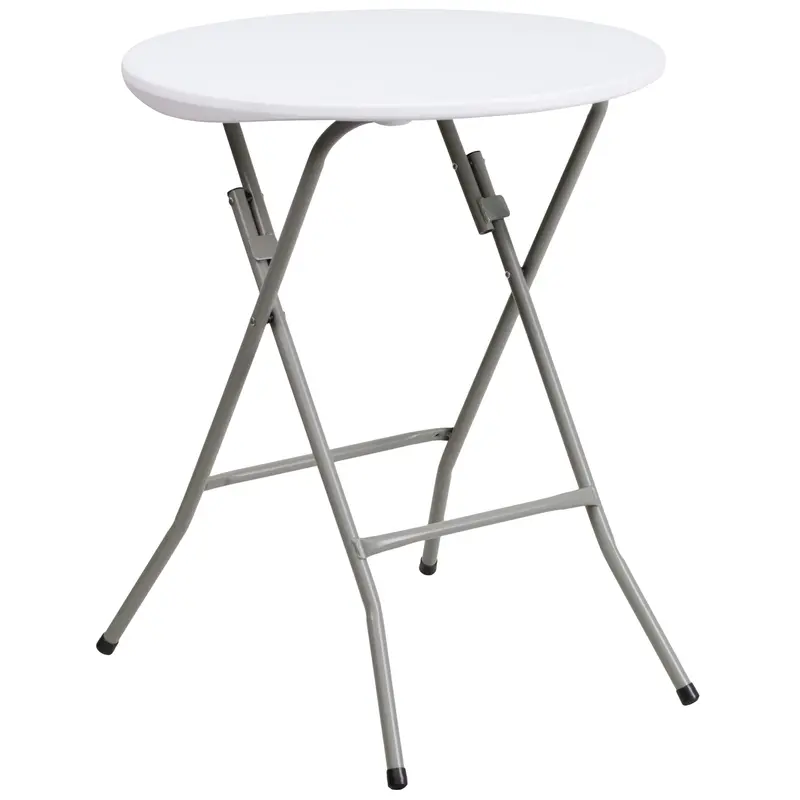 24-Inch Round Compact Plastic Folding Table