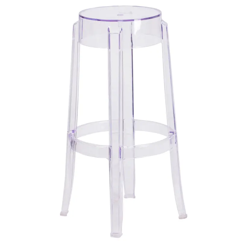29.75-Inch Transparent Acrylic Barstool