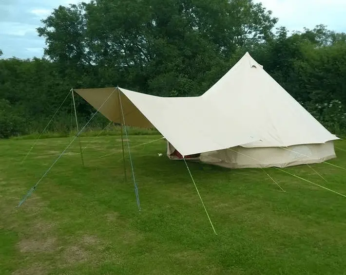 3.6m x 2.4m 3-Pole Canvas Awning Kit – Complete Shelter System