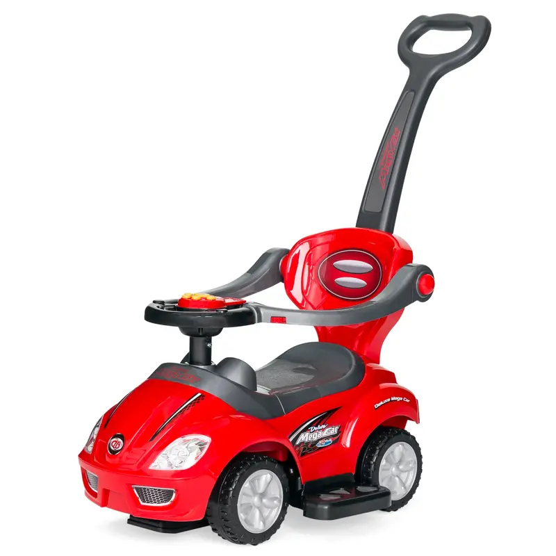 3-in-1 Toddler Push Car with Adjustable Handle and Fun Horn Sound