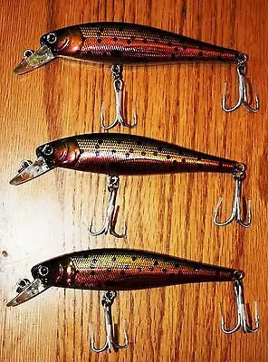 3-Pack Premium Jointed Crankbait for Pike, Walleye & Trout – 5-Inch Gold and Pink