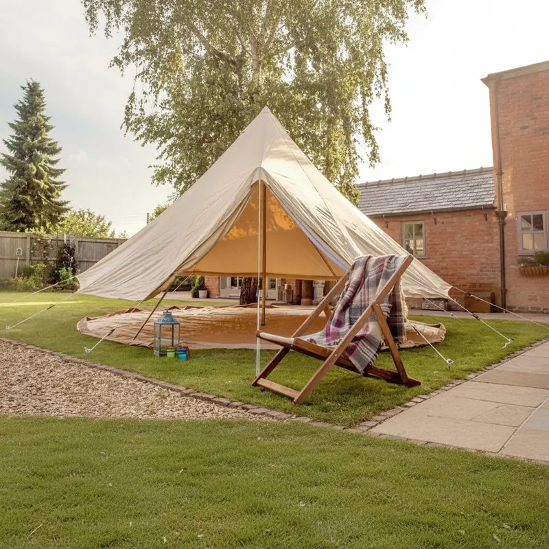 6m Premium Bell Tent – 285gsm 100% Natural Canvas