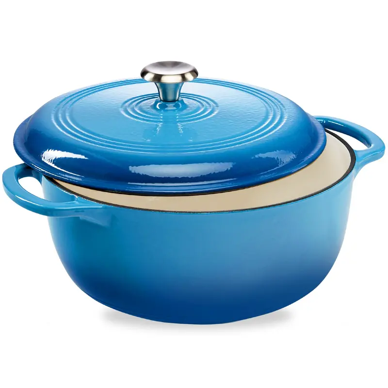 7.5-Quart Enamel-Coated Cast Iron Dutch Oven with Ergonomic Handles