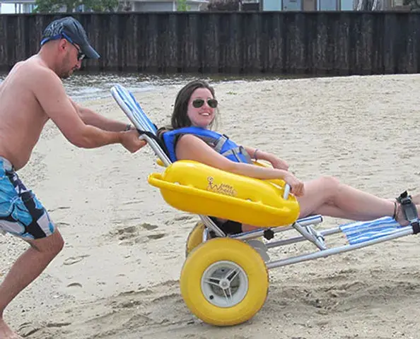AccessRec WaterWheels Floating Beach Wheelchair – Buoyant Mobility Aid