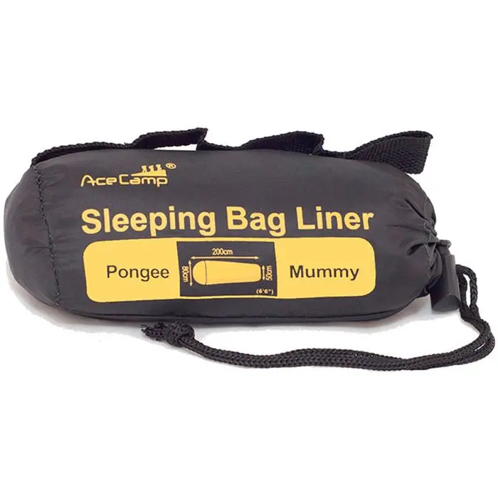 Ace Camp Pongee Mummy-Shape Sleeping Bag Liner – Lightweight & Packable
