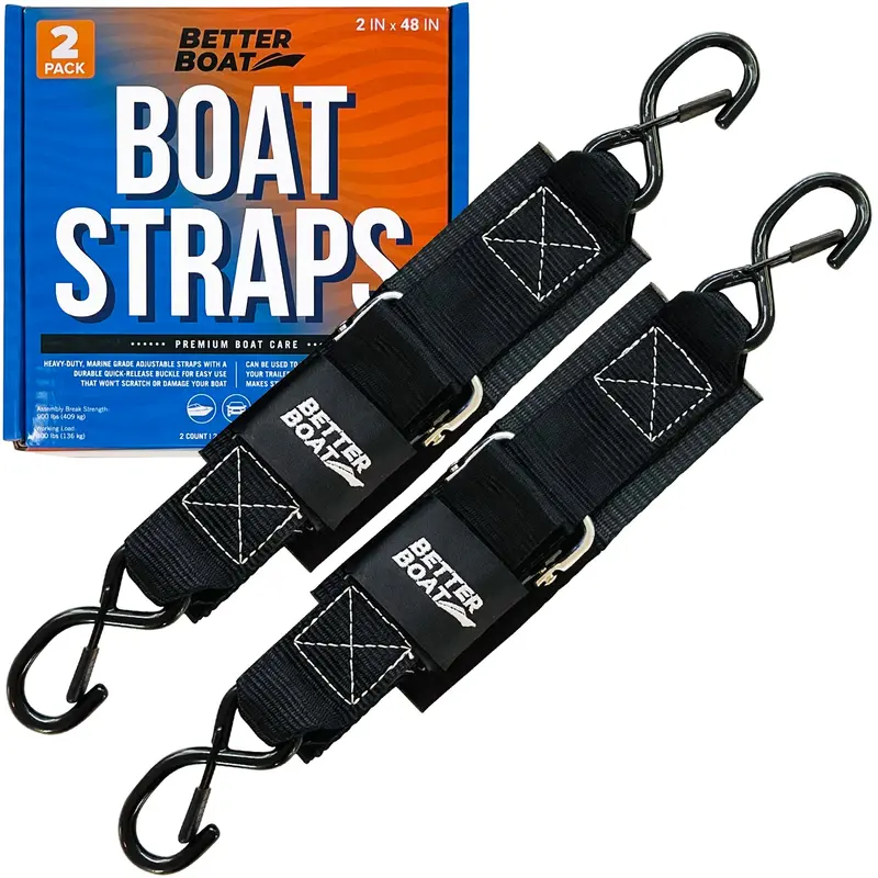 Adjustable Boat Trailer Tie-Down Straps – Heavy-Duty Nylon