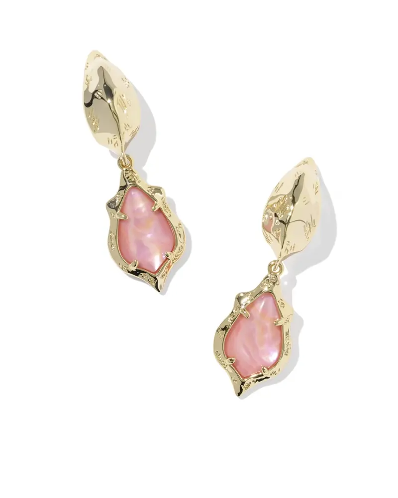 Adriana Scallop-Edged Gold Huggie Earrings