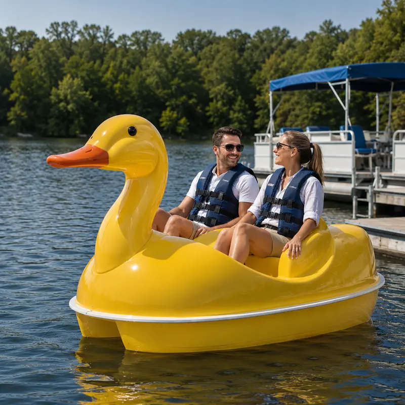 Adventure Glass Duck-Shaped Two-Person Pedal Boat – Fun Family Craft