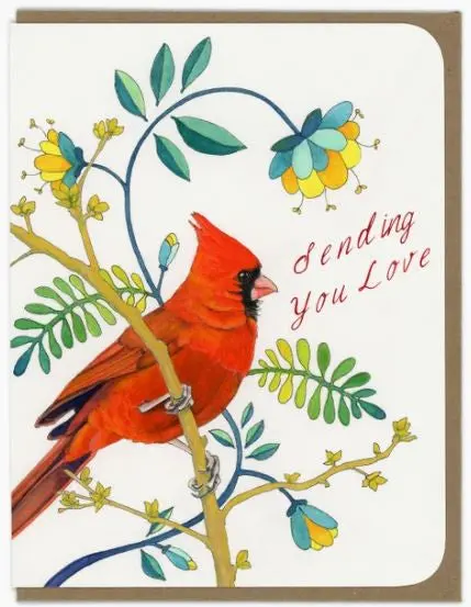 Amy Rose Moore Cardinal Love-Themed Greeting Card