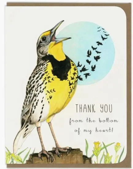 Amy Rose Moore Meadowlark Thank-You Greeting Card