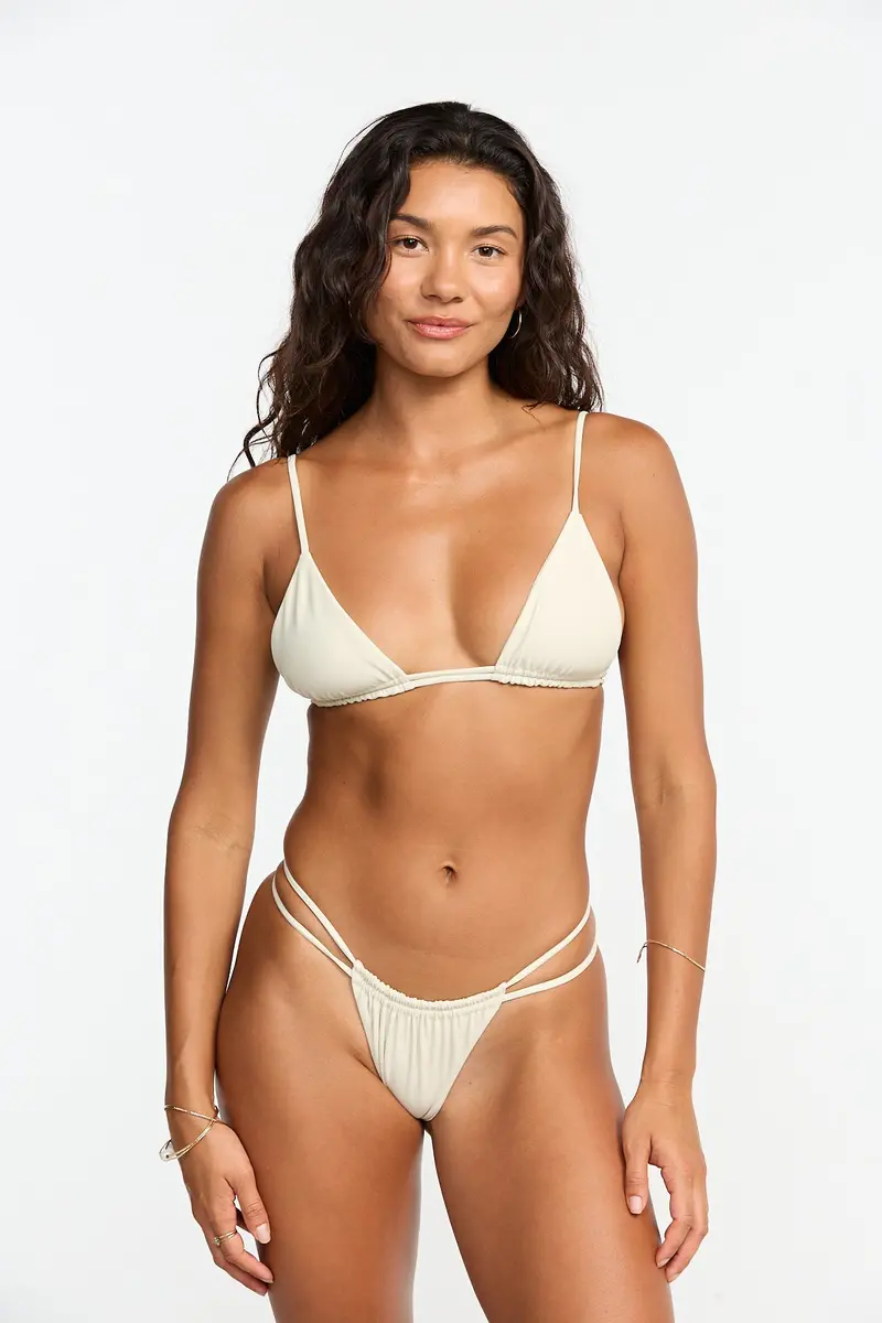 Anini High-Waisted Bottom in Gardenia Floral