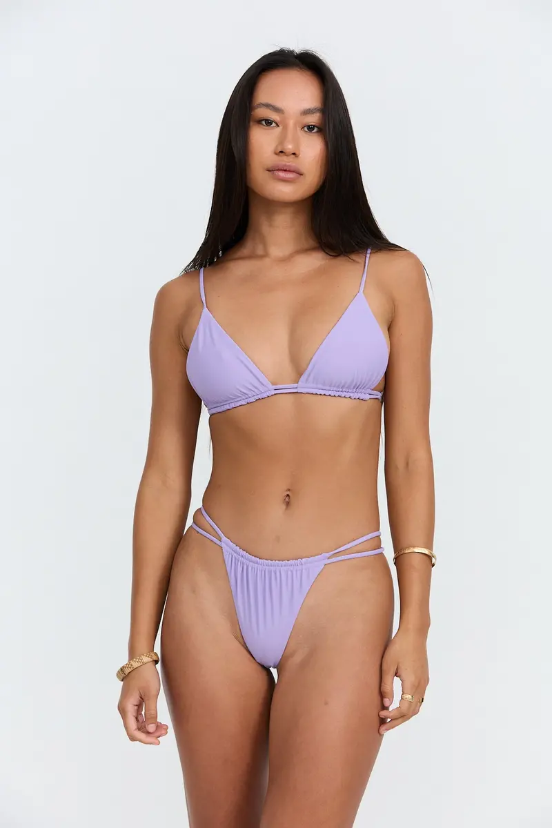 Anini High-Waisted Bottom in Violet Haze