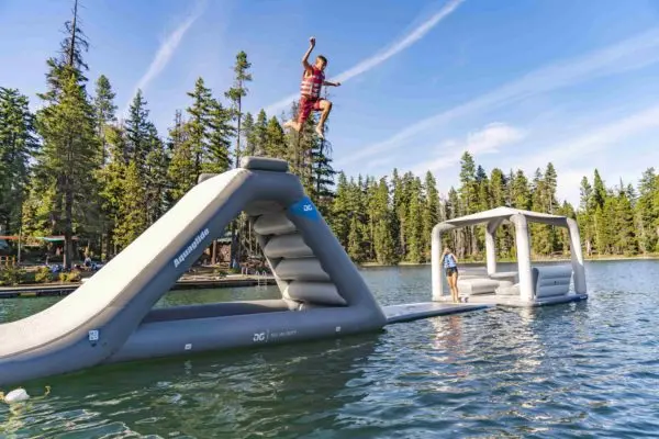 Aquaglide Lakefront Mini Park 4 – Family-Friendly Inflatable Water Play Area