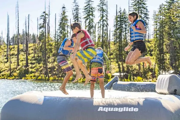 Aquaglide Lakefront Ricochet 12-Foot Aquapark Bouncer