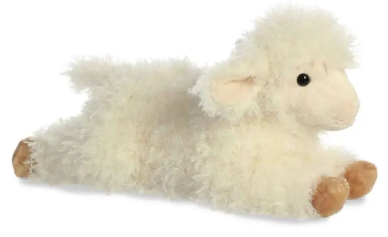 Aurora Luna Lamb Plush Toy – Soft Handmade Animal Stuffed Figure