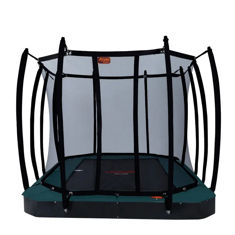Avyna FlatLevel Rectangular Trampoline 520×305 cm (352 cm Diagonal) with Safety Net – Green