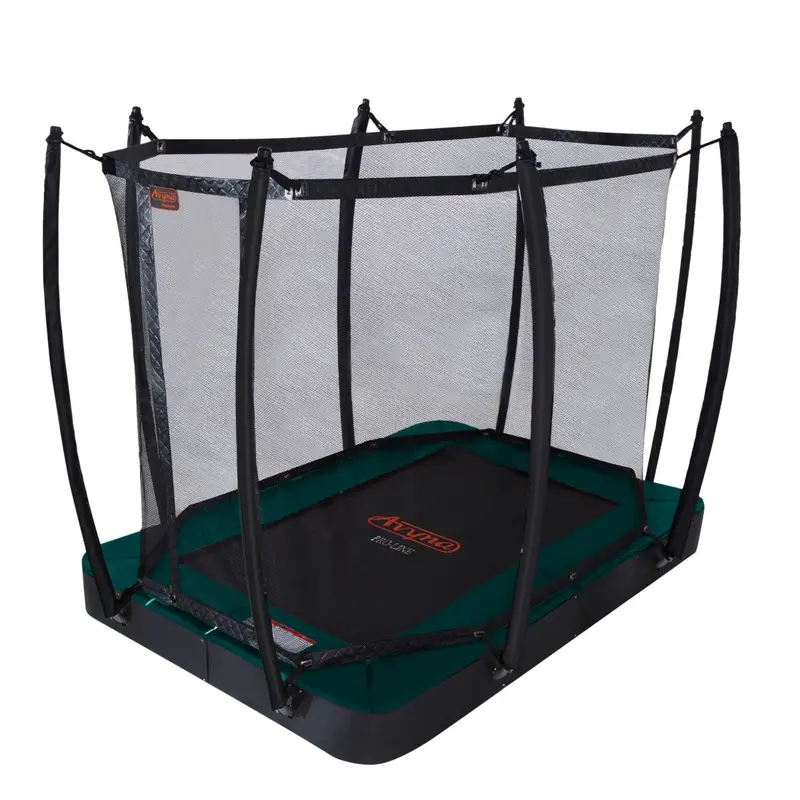 Avyna FlatLevel Trampoline with Safety Net 275×190 cm – Green (Model 213)