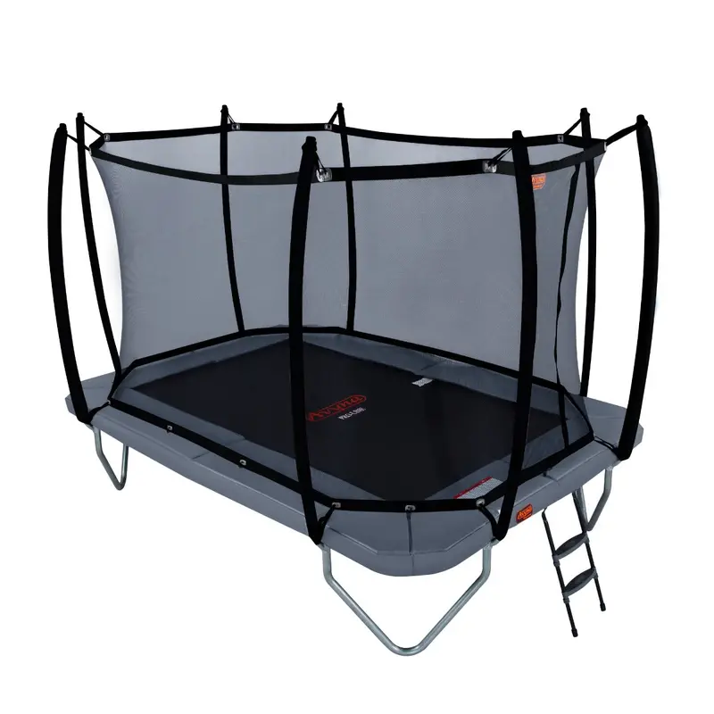 Avyna Freestanding Trampoline 305×225 cm (223 cm Diameter) with Safety Net – Gray