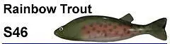 Bear Creek 8-Inch Rainbow Trout Perch Spearing Decoy (Single Unit) – Model S46