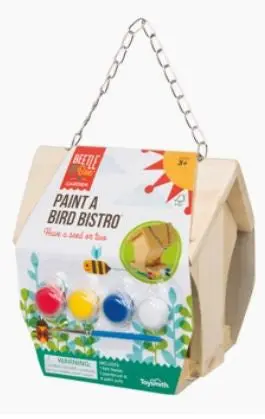 Beetle & Bee Paint-Your-Own Bird Bistro Kit