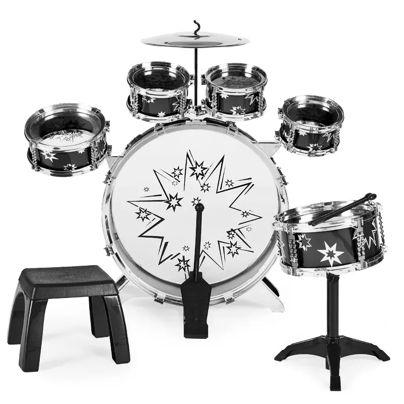 Beginner Drum Set for Kids – 11-Piece Percussion Toy Collection