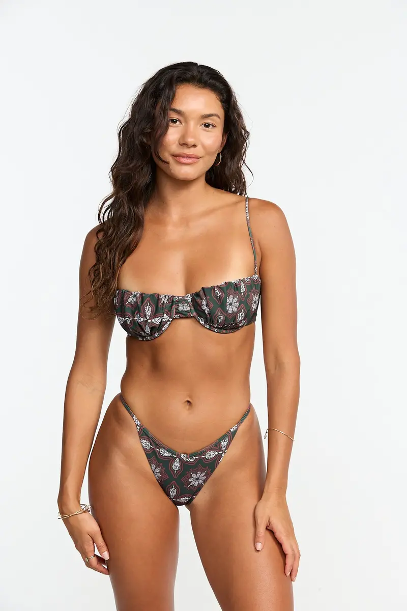 Bella Retro Bikini Bottom in Kaleido Print
