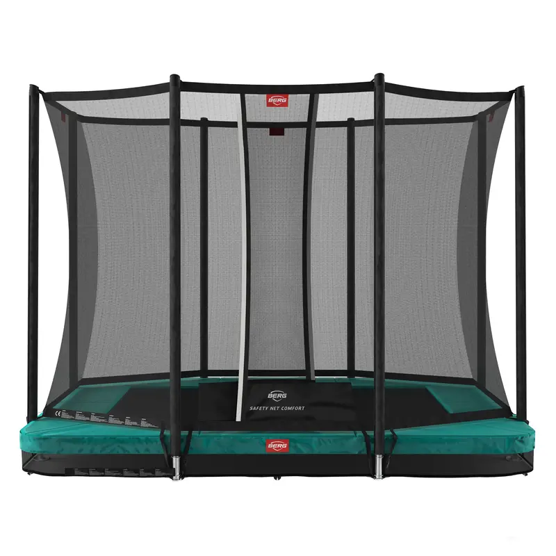 BERG Ultim Favorit InGround 280 cm Trampoline with Comfort Safety Net – Green