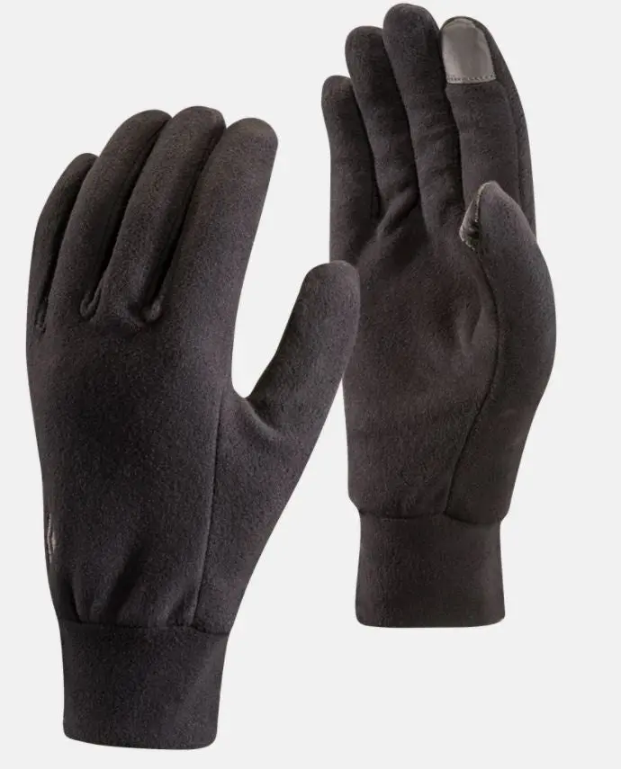 Black Diamond Lightweight Fleece Gloves for Active Use