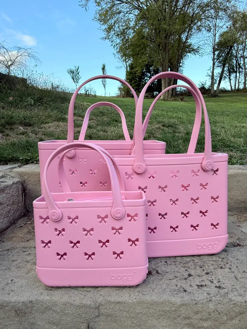 Bogg Bag Baby in Bubblegum Bows – Small-Sized Carryall