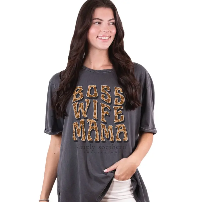 Boss Wife Mama Oversized Short Sleeve Tee