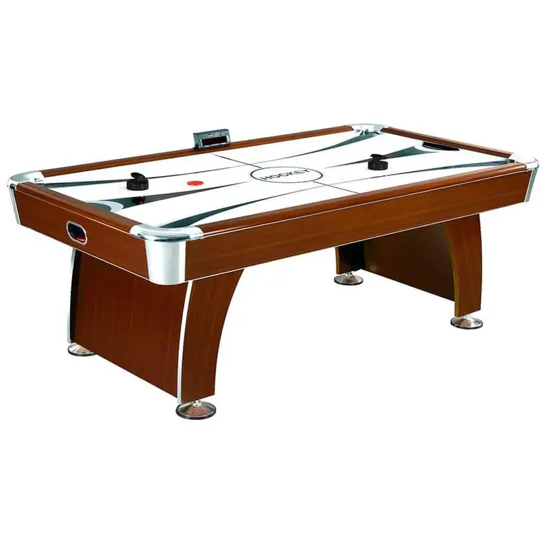 Brentwood 90-Inch LED Air Hockey Table – Dark Cherry Finish