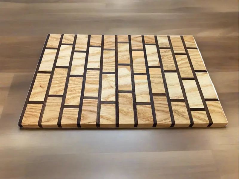 Brick-Pattern Walnut and Maple End-Grain Cutting Board