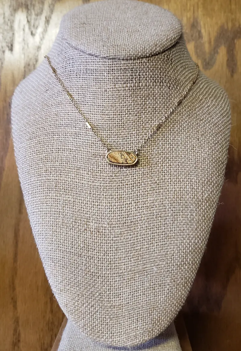 Brown-and-Black Geode Pendant – Small Hand-Cut Stone Charm