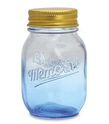 Cape Shore Ball Jar-Themed Shot Glasses – ‘Memories’ Engraved Design