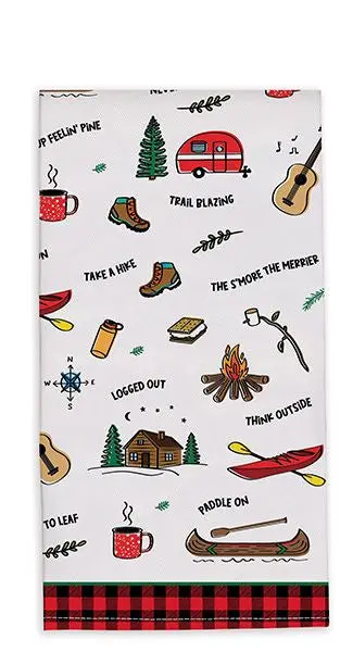 Cape Shore Linen Blend Tea Towel – Artisan Kitchen Towel with Wilderness Motifs