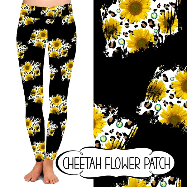 Cheetah-Print Floral Embroidery Patch