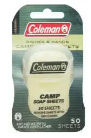 Coleman Biodegradable Soap Sheets – Eco-Friendly Camp Wash