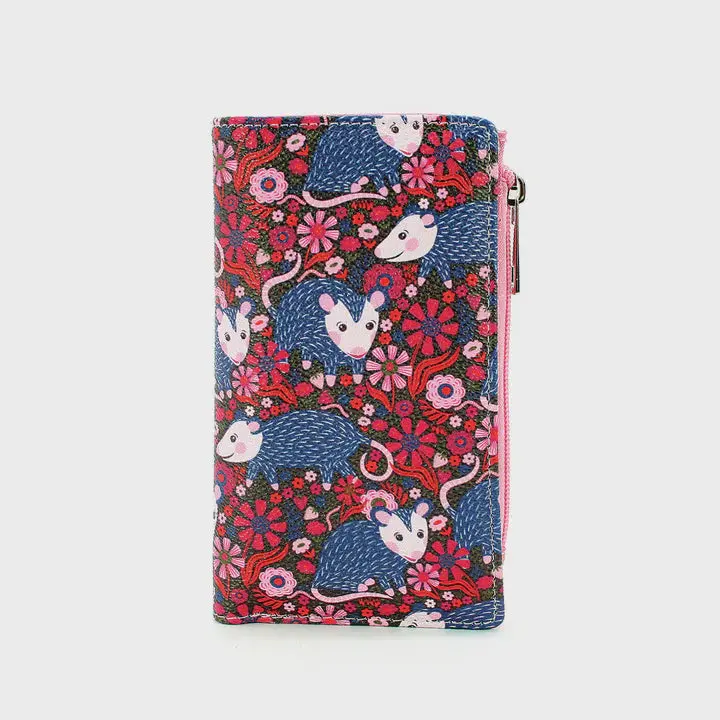 Comeco Possum Floral Wallet – Compact Fold-Over Coin & Card Holder