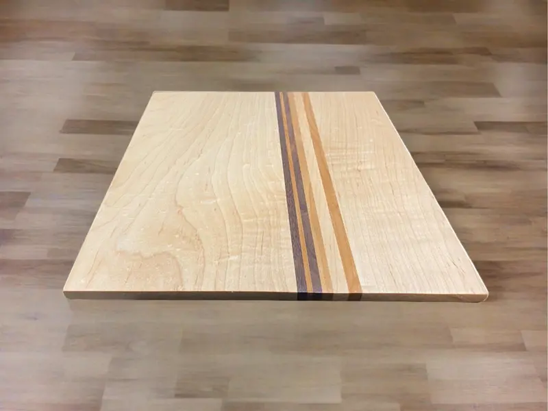 Contemporary Maple-and-Walnut Side-Grain Cutting Board