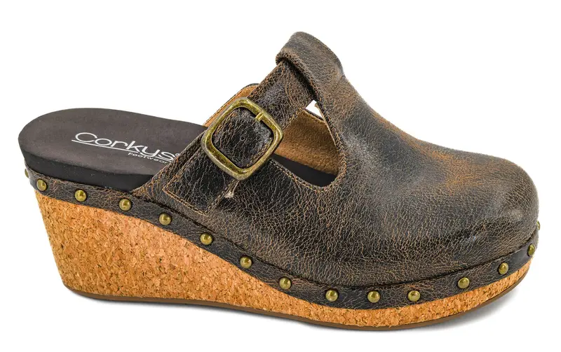 Corkys In the Moment Espresso Crinkle Flat Sandal