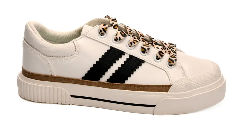 Corky’s “That’s Her” Leopard & White Lace Sneakers