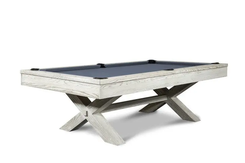 CrissyCross Whitewash 7-Foot or 8-Foot Billiards Table