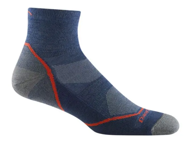 Darn Tough Men’s Light Hiker Quarter Sock – Low-Profile Lightweight Hiking Sock