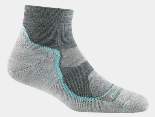 Darn Tough Women’s Light Hiker Quarter Sock – Breathable Lightweight Hiking Sock