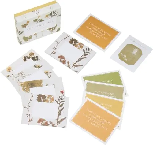 Emily Dickinson Literary Notecard Set with Matching Envelopes