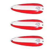 Eppinger 3-Pack Rokt Devlet Red & White Stripe Spoon Lures – 1.25 oz, 2.25″ (Variant A)