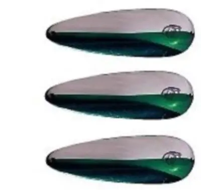 Eppinger Big Ed Nickel/Green Spoon Lure – 7/8 oz, 5.75″, Model 37-30, 3-Pack